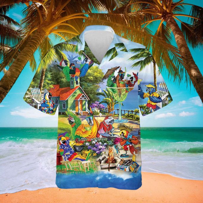 Aloha Parrot Unisex 3D Summer Tropical Hawaiian Shirt 7