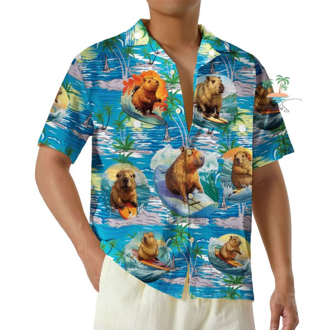 Aloha Tropical Capybara Hawaiian Shirt 4