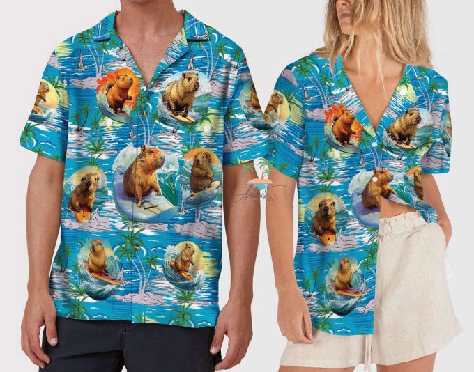 Aloha Tropical Capybara Hawaiian Shirt 5