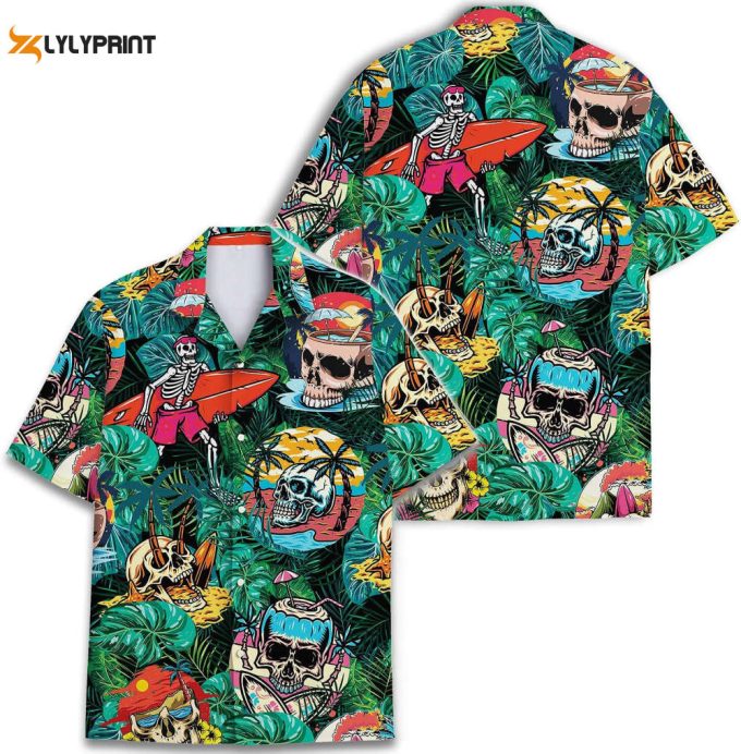 American Bigfoot Hawaiian Shirt, Horror Aloha Shirt 2