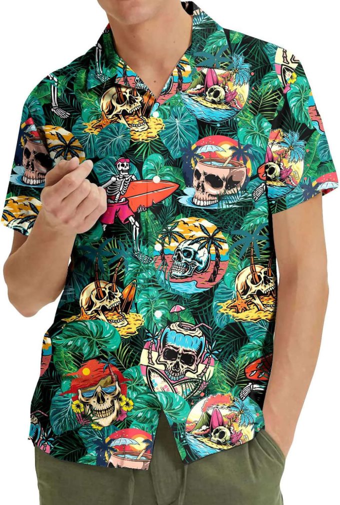 American Bigfoot Hawaiian Shirt, Horror Aloha Shirt 5