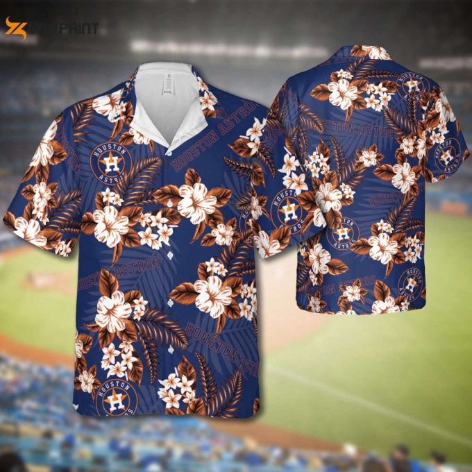 Astros Baseball Hawaiian Flowers Pattern, Houston Baseball Hawaiian Shirt For Men Women Kids 1