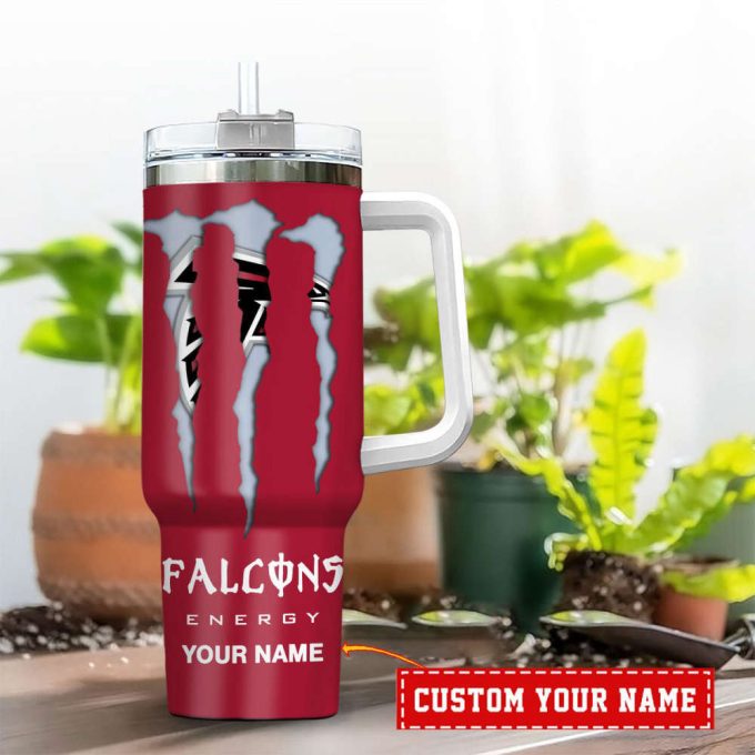 Atlanta Falcons Nfl Energy Nutrition Facts Personalized Stanley Tumbler 40Oz 3