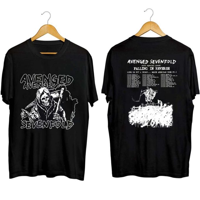 Avenged Sevenfold Life Is But A Dream North American Tour 2023 Shirt, Avenged Sevenfold Band Fan Shirt, Avenged Sevenfold 2023 Tour Shirt 2