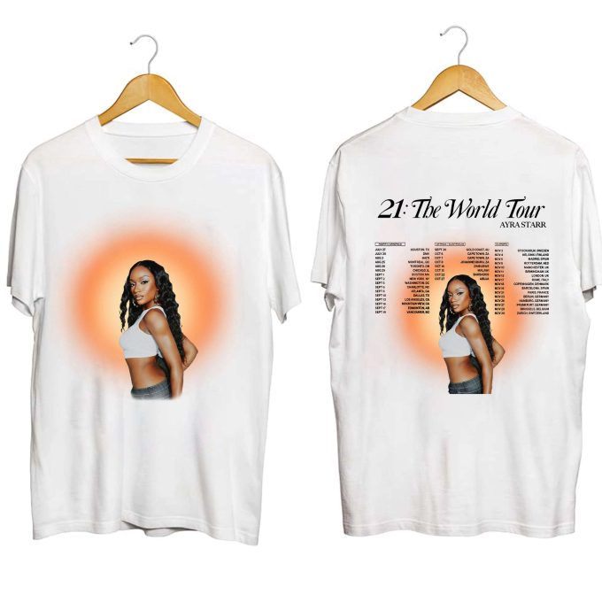 Ayra Starr 21 The World Tour Shirt, Ayra Starr Fan Shirt, Ayra Starr 2023 Concert Shirt, 21 The World Tour 2023 Shirt For Fan 2