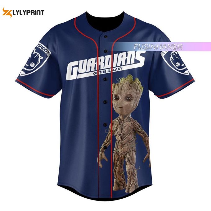 Baby Groot Baseball Jersey, Marvel Groot Jersey Shirt, Groot Guardians Jersey 2