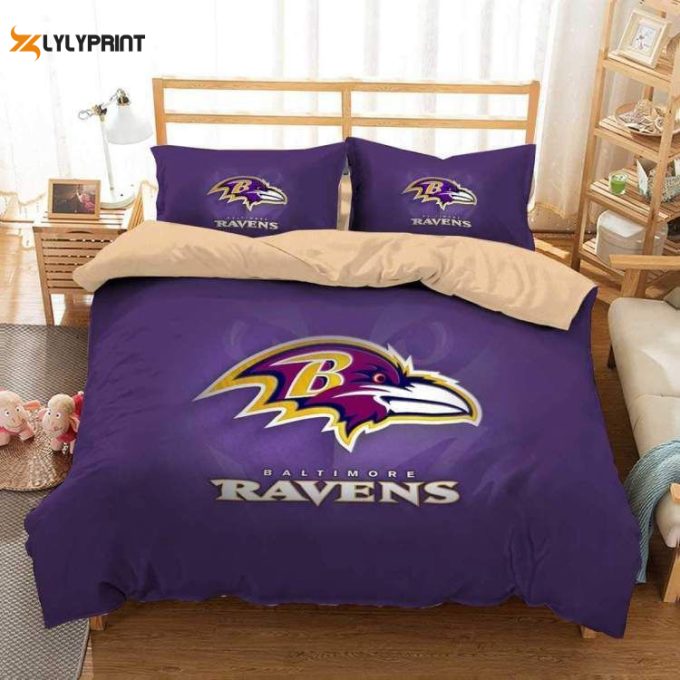 Baltimore Ravens Duvet Cover Bedding Set Gift For Fans Bd049 1