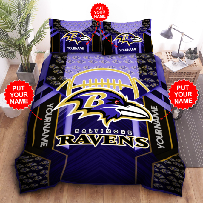 Baltimore Ravens Duvet Cover Bedding Set Gift For Fans 2024 Bd053 2