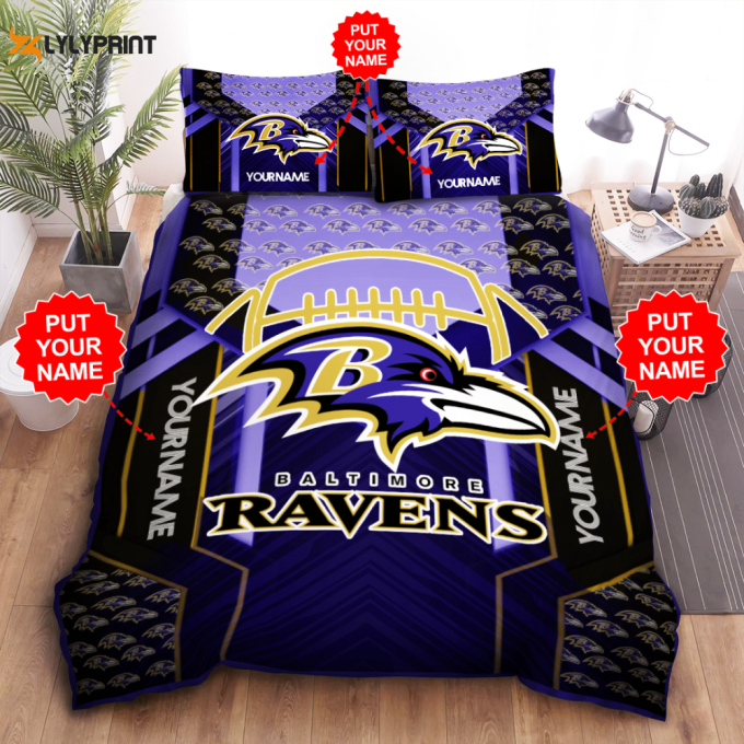 Baltimore Ravens Duvet Cover Bedding Set Gift For Fans 2024 Bd053 1
