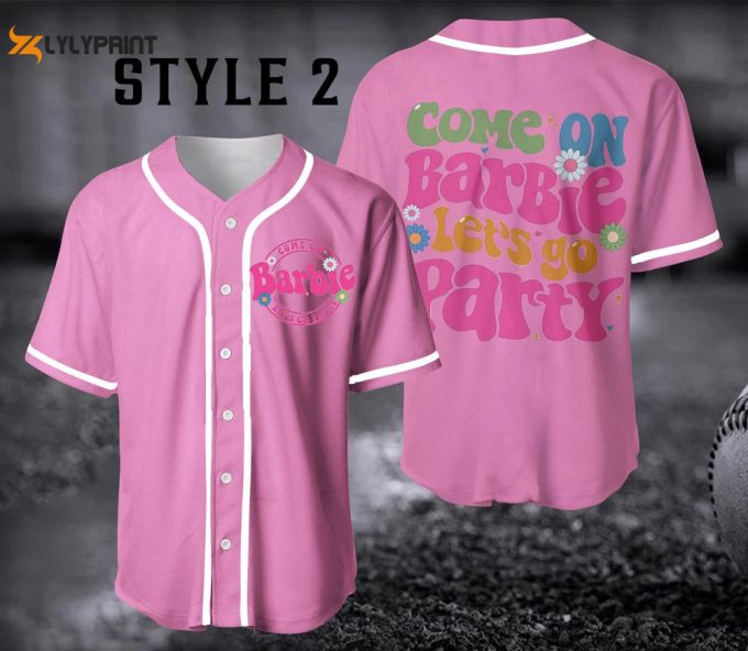 Barbie Baseball Jersey Shirt, Add Your Name And Number On Your Jersey 2
