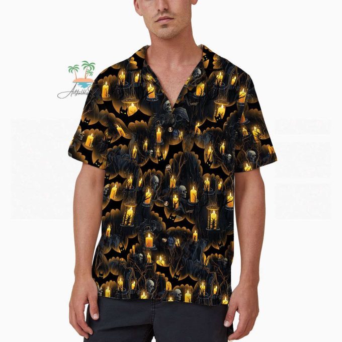 Bat Scary Halloween Hawaiian Shirt, Vintage Trick Or Treat Hawaii Shirt 4