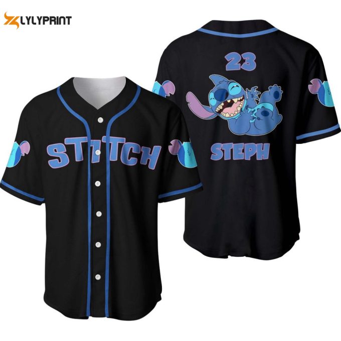 Black Stitch Disney Personalized Baseball Jersey 2