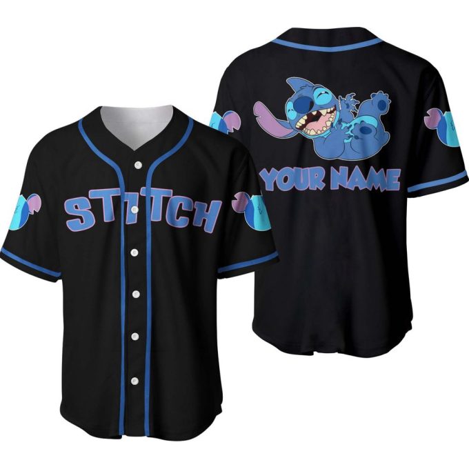 Black Stitch Disney Personalized Baseball Jersey 4