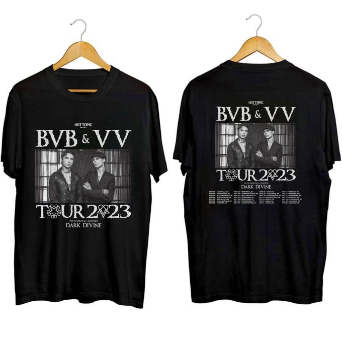 Black Veil Brides &Amp;Amp; Vv 2023 Co-Headline Tour Shirt: Rock Concert Tee 1