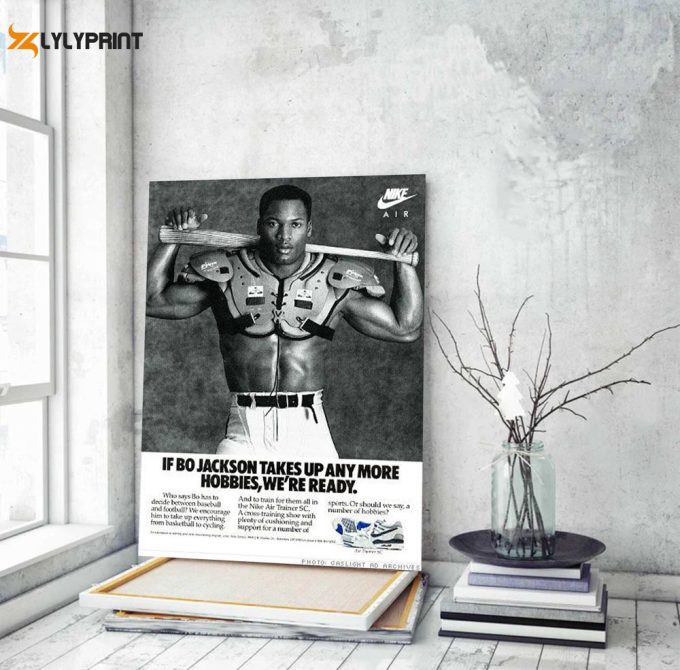 Bo Jackson Black And White Poster 1