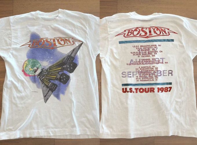 Boston Rock Band Tour 1987 Us Tour T-Shirt, Boston U.s 80S Tour Concert Shirt, Halloween Gift 2