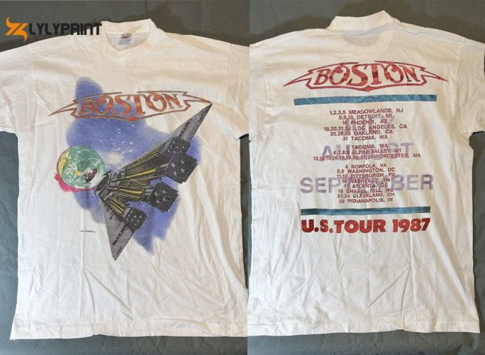 Boston Rock Band Tour 1987 Us Tour T-Shirt, Boston U.s 80S Tour Concert Shirt, Halloween Gift 1