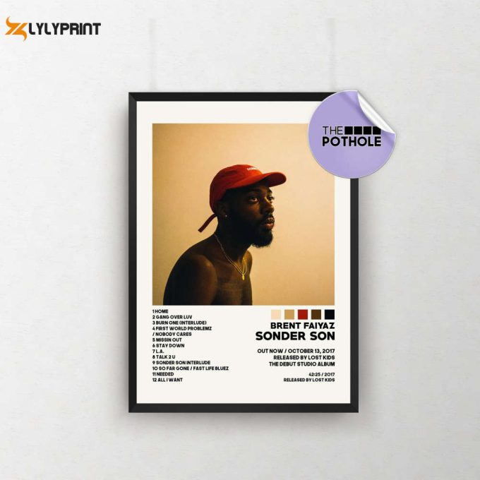 Brent Faiyaz Posters, Sonder Son Poster, Tracklist Album Cover Poster 1