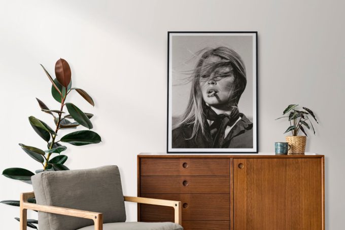 Brigitte Bardot With Cigar On Wind Portrait Poster 4
