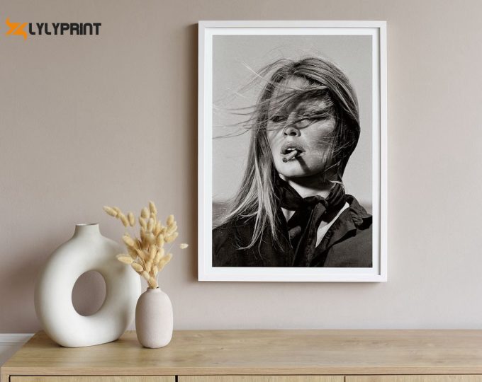 Brigitte Bardot With Cigar On Wind Portrait Poster 1