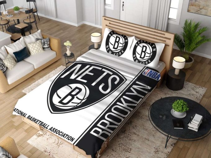 Brooklyn Nets Basketball Duvet Cover Bedding Set Gift For Fans 2