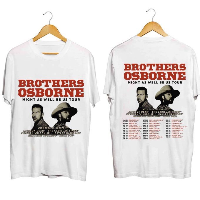 Brothers Osborne Might As Well Be Us Tour 2024 Shirt, Brothers Osborne Fan Shirt, Brothers Osborne Concert Shirt, Might As Well Be Tour 2