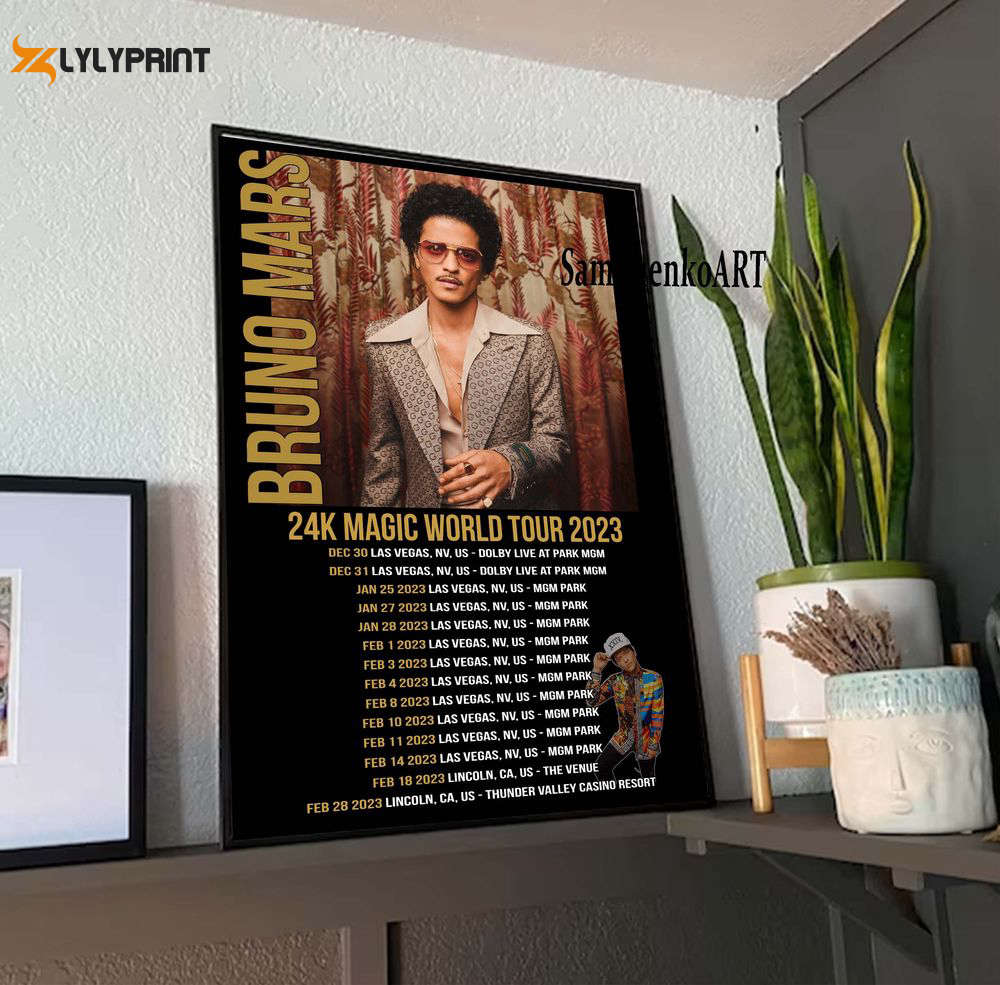 Bruno Mars World Tour 2023 Poster 1