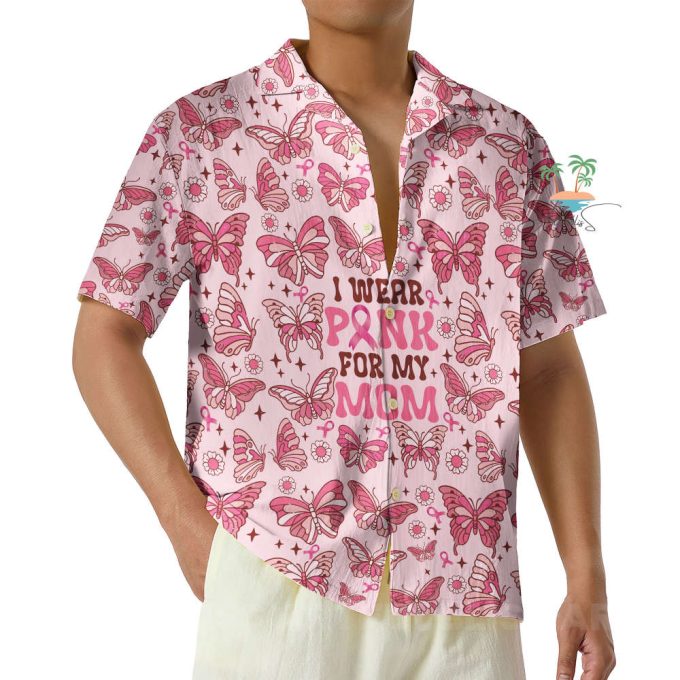 Butterfly Breast Cancer Hawaiian Shirt, Pink Ribbon Breast Cancer Shirt 5