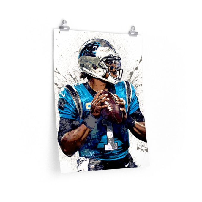 Cam Newton Poster Carolina Panthers Canvas Wrap Man Cave Bar Game Room 3