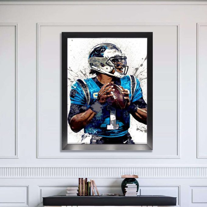 Cam Newton Poster Carolina Panthers Canvas Wrap Man Cave Bar Game Room 4