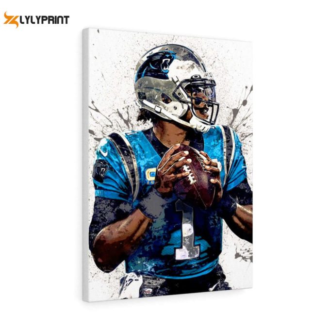 Cam Newton Poster Carolina Panthers Canvas Wrap Man Cave Bar Game Room 1