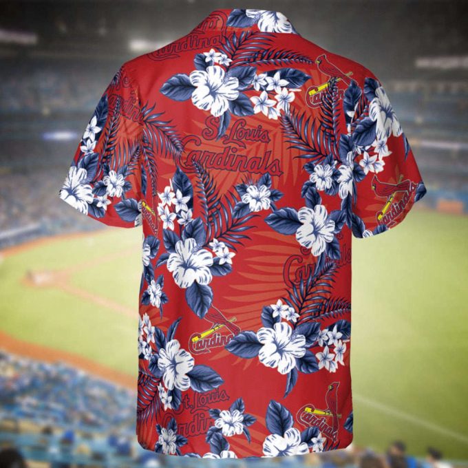 Cardinals Baseball Hawaiian Flowers Pattern, St. Louis Baseball Hawaiian Shirt For Men Women Kids 2