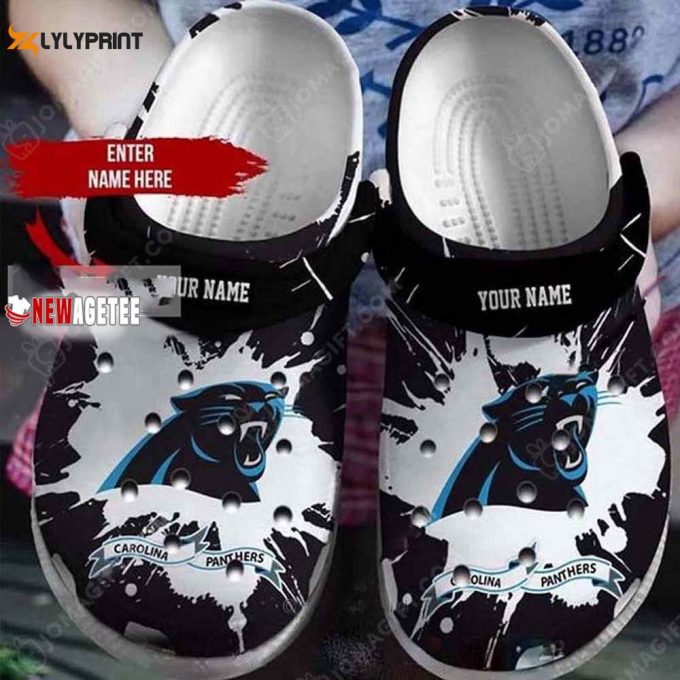 Carolina Panthers Crocs Customized Clogs 1