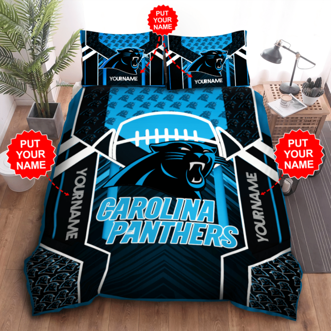 Carolina Panthers Duvet Cover Bedding Set Gift For Fans 2024 Bd096 2