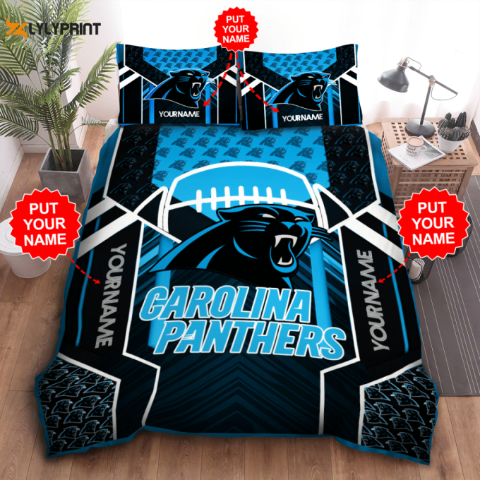 Carolina Panthers Duvet Cover Bedding Set Gift For Fans 2024 Bd096 1