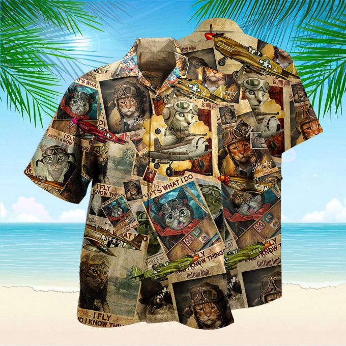 Cat Amazing Pilot Hawaiian Shirt, Summer Beach Shirt 2