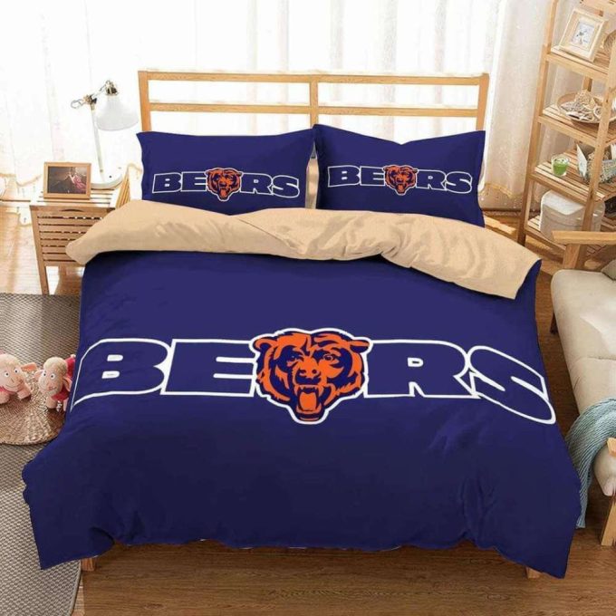 Chicago Bears Iconic Duvet Cover Bedding Set Gift For Fans 2