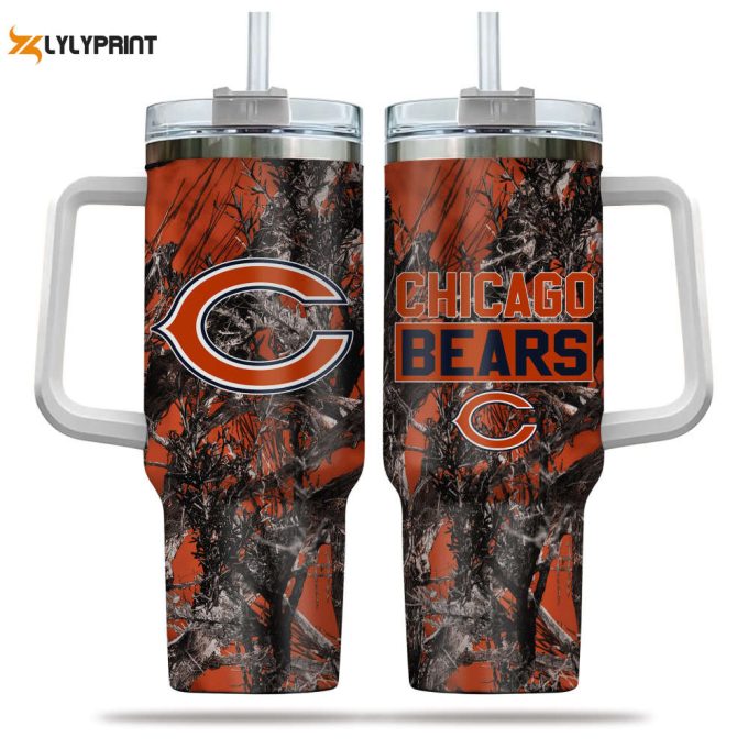 Chicago Bears Nfl Hunting Personalized Stanley Tumbler 40Oz 1