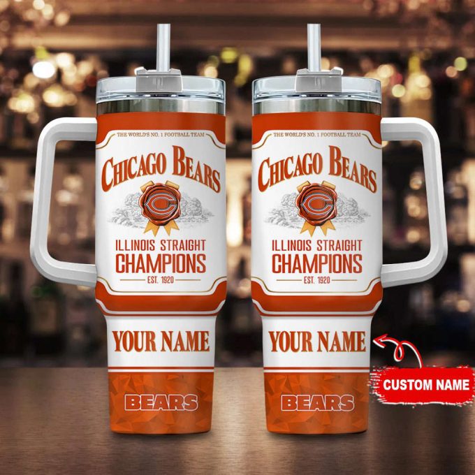 Chicago Bears Personalized The World’s No 1 Football Team Nfl Jim Beam 40Oz Stanley Tumbler 2