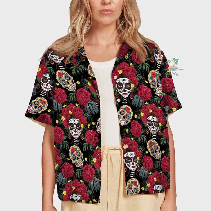 Chingona De Los Muertos Hawaiian Shirt 7