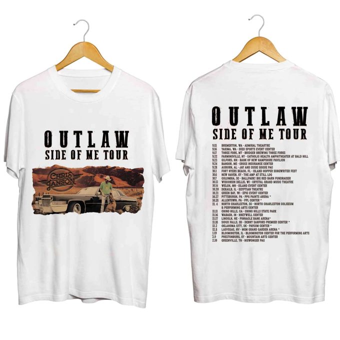 Chris Janson Outlaw Side Of Me Tour 2023 Shirt, Chris Janson Fan Shirt, Chris Janson Country Music Shirt, Outlaw Side Of Me Concert Shirt 1