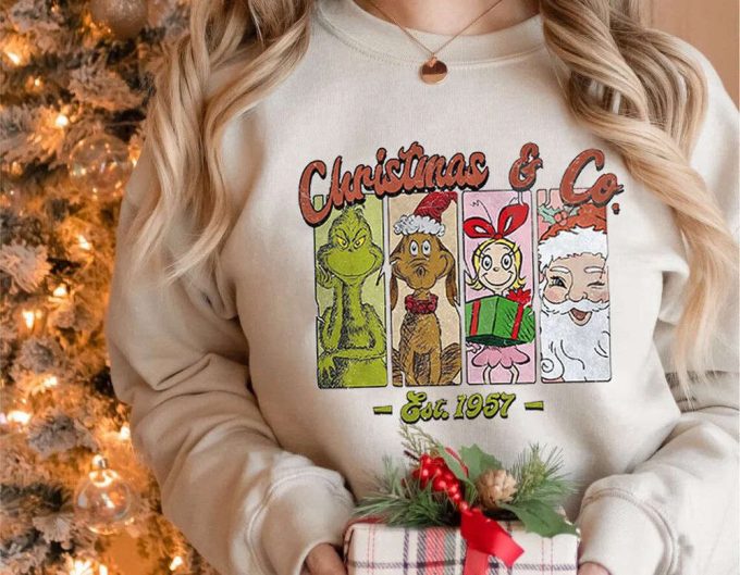 Christmas &Amp; Co Retro Christmas 1957 Unisex T-Shirt Sweatshirt, Merry Christmas, Christmas And Co Shirt, Gift For Christmas, Gift For Family 4