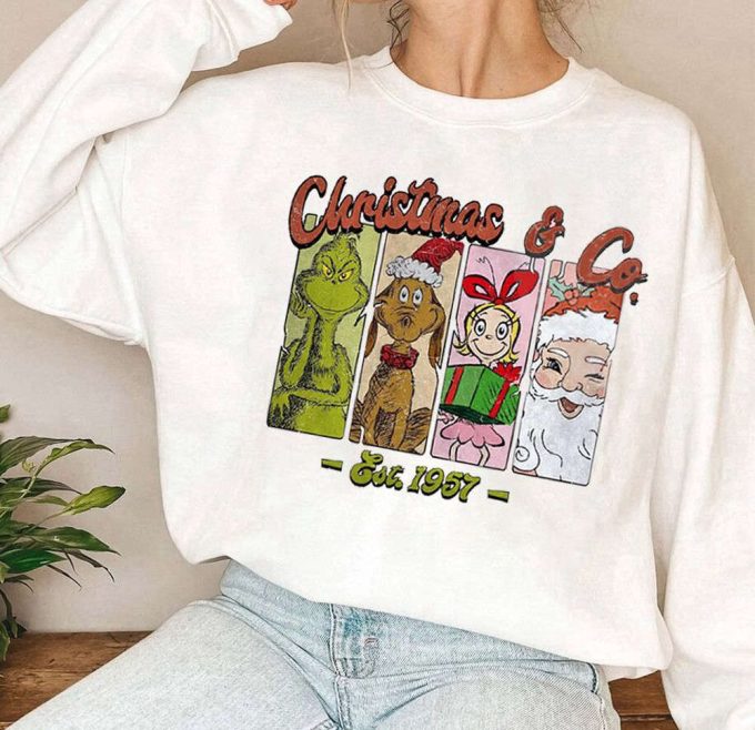 Christmas &Amp; Co Retro Christmas 1957 Unisex T-Shirt Sweatshirt, Merry Christmas, Christmas And Co Shirt, Gift For Christmas, Gift For Family 5