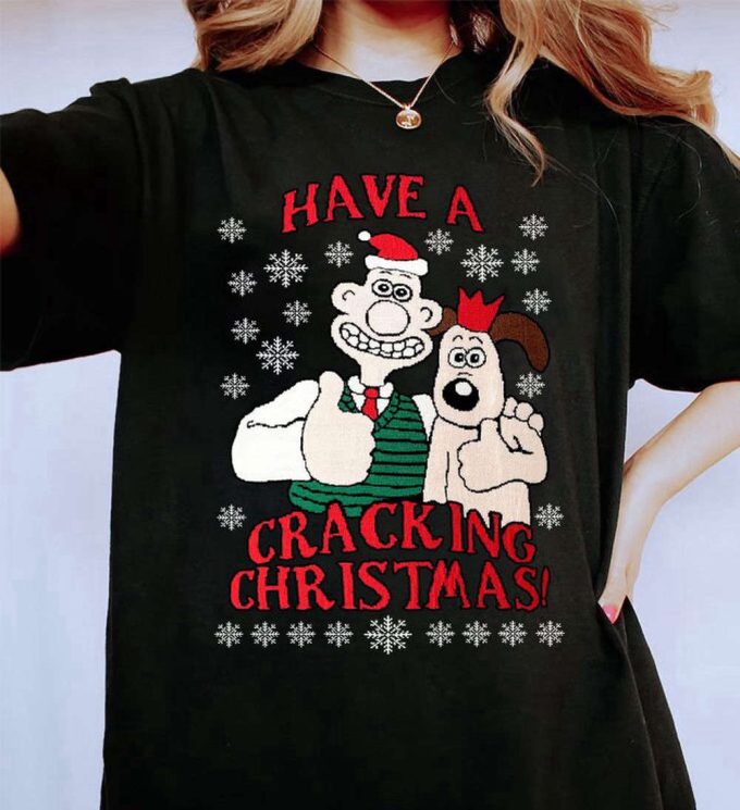 Christmas Wallace &Amp; Gromit Unisex T-Shirt Sweatshirt - Perfect Gift For Wallace And Gromit Lovers 2