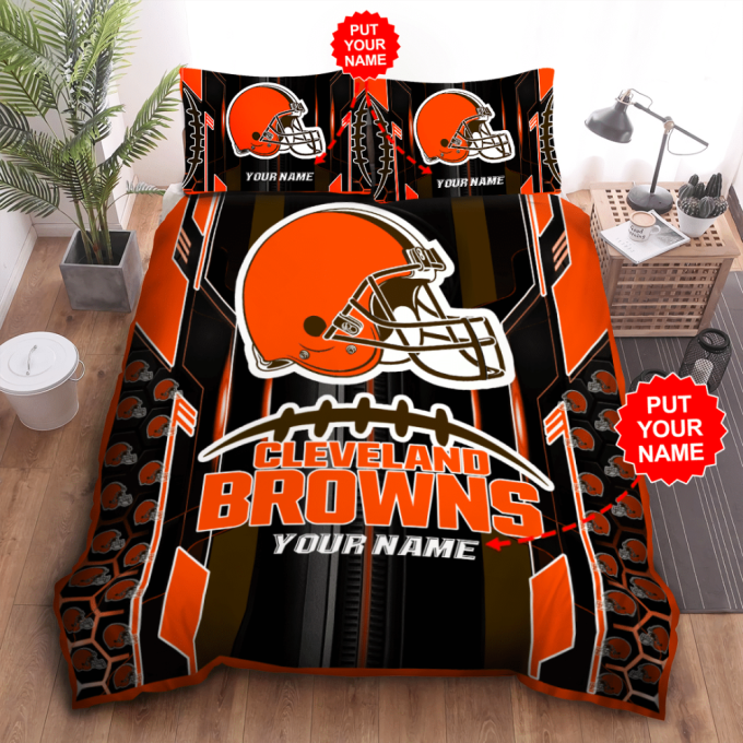 Cleveland Browns Duvet Cover Bedding Set Gift For Fans 2024 Bd147 2