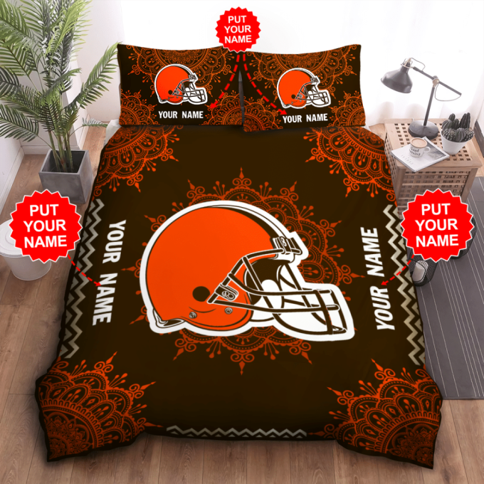 Cleveland Browns Duvet Cover Bedding Set - Official Nfl Merchandise For Browns Fans 2