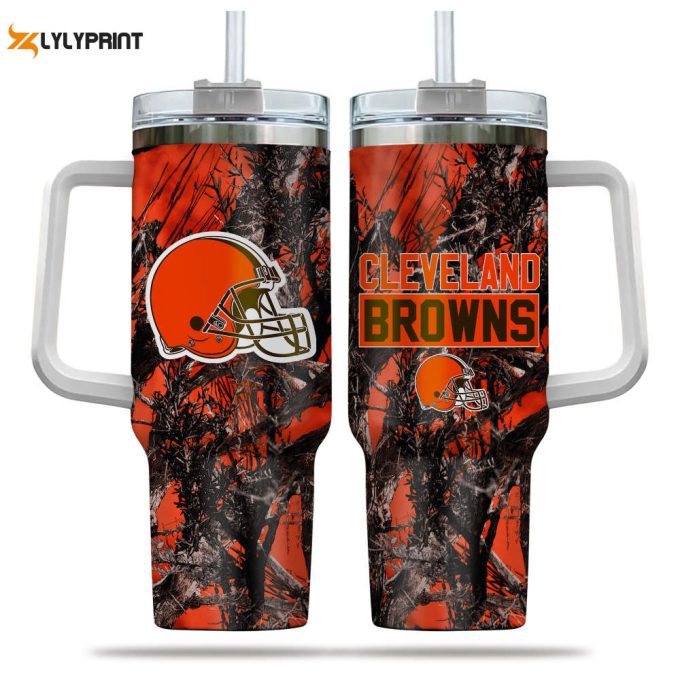 Cleveland Browns Nfl Hunting Personalized Stanley Tumbler 40Oz 1