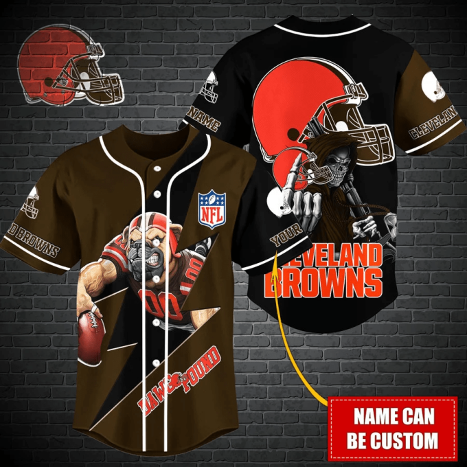 Cleveland Browns Personalized Baseball Jersey Gift For Men Dad 2