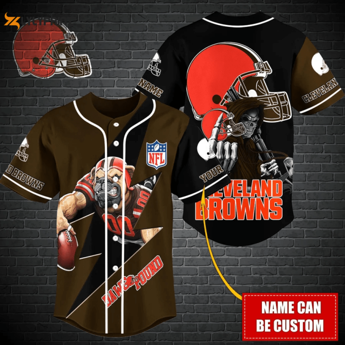 Cleveland Browns Personalized Baseball Jersey Gift For Men Dad 1