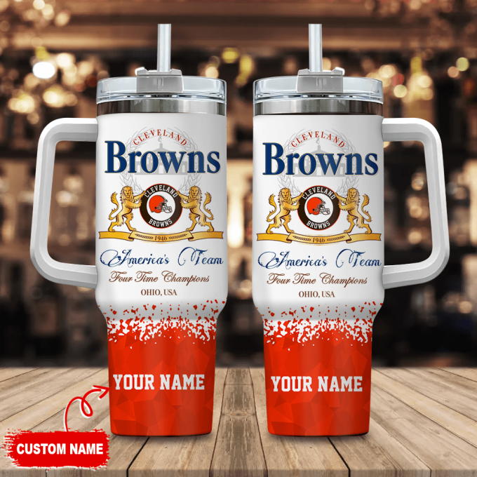 Cleveland Browns Personalized Nfl Champions Modelo 40Oz Stanley Tumbler 2